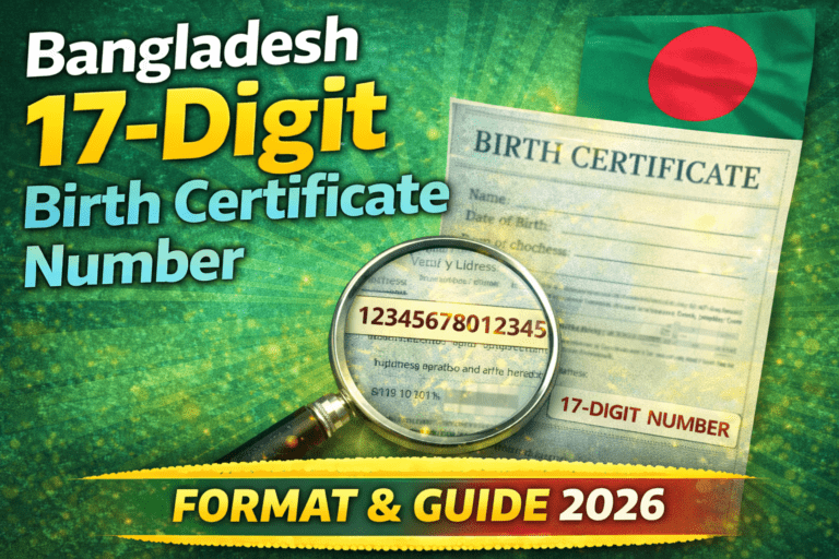 Bangladesh 17-Digit Birth Certificate Number (Format & Guide 2026)