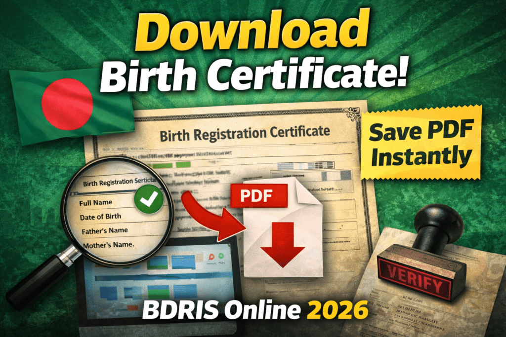 Birth Certificate Download Bangladesh 2026 (BDRIS Online Copy)