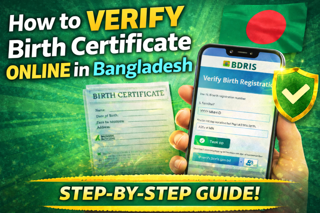 How to Verify Birth Certificate Online in Bangladesh (BDRIS Guide 2026)